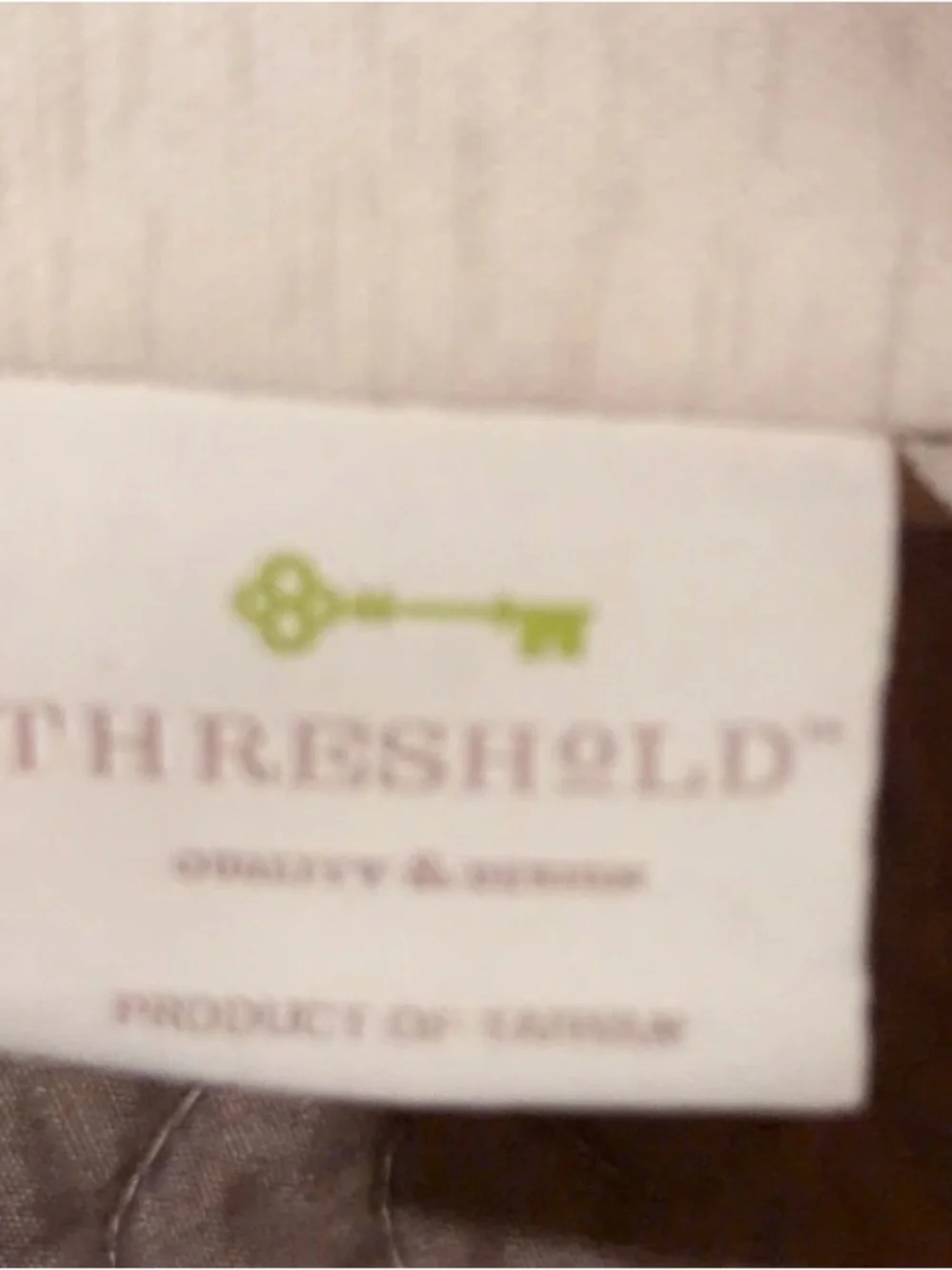 Threshold Pillow Label in Green and Brown